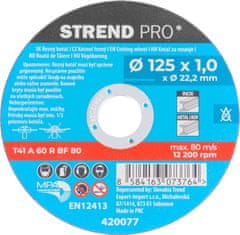 Strend Pro Kotúč Strend Pro 125x1,0x22,2 mm, rezný na kov, dóza, 10 ks