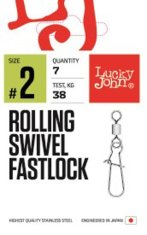 LUCKY JOHN obratlíky s karabínkou Rolling Swivel Fastlocks veľ. 10, 10ks