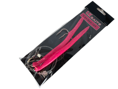 Lk Baits nadväzec na tresky papriky 8/0 12cm Glitter Lumino Red/Červený