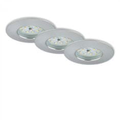 BRILONER BRILONER 3ks sada LED vstavané svietidlo, priemer. 7,5 cm, 5,5 W, hliník IP44 BRI 7231-039