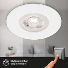 BRILONER BRILONER LED vstavané svietidlá, pr.9 cm, 4x LED, 4,9 W, 480 lm, biele BRILO 7999-046