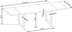 Halmar Dřevěný jídelní stůl RADUS 120x78 masivní dřevo - dubové barva: dub přírodní (2p=1szt) (2 Karton)