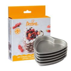 Decora Set 5ks srdečnej formy 15 x 2 cm -