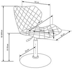 Halmar Barová židle MATRIX 2 bílá-šedá (1p=1szt)