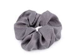 Gumička scrunchie do vlasov - šedá stredná