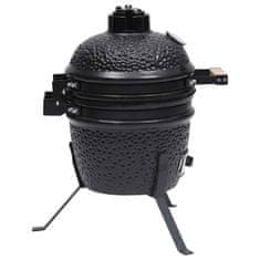 Vidaxl 2 v 1 Kamado gril s udiarňou keramika 56 cm čierny