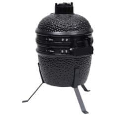 Vidaxl 2 v 1 Kamado gril s udiarňou keramika 56 cm čierny