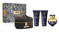 Versace Pour Femme Dylan Blue – EDP 100 ml + telové mlieko 100 ml + sprchový gél 100 ml + kozmetická taštičk