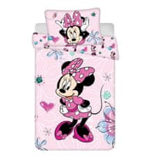 Jerry Fabrics Obliečky do postieľky Minnie Flowers 02 baby 100x135, 40x60 cm