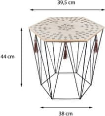 Dekorstyle Odkládací stolek Kumi Etnik černý