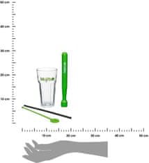 Dekorstyle Sada 4 pohárov na Mojito + príslušenstvo