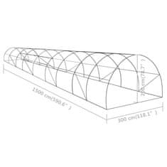 Vidaxl Skleník 45 m² 15x3x2 cm