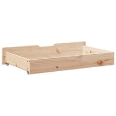 Vidaxl Zásuvky pod posteľ s kolieskami 2 ks 95x55x16 cm, borovica