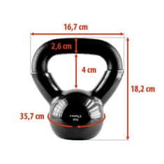 HMS kettlebell pokrytý vinylom KNV 6 kg