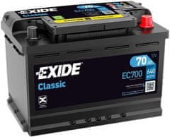 Exide Classic 70Ah Autobatéria 12V , 640A , EC700