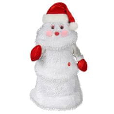 shumee Vianočný stromček Santa Claus s LED Tancom na rytmus hudby, biely, 25 cm