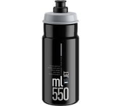 Elite fľaša Jet Black šedé logo, 550 ml