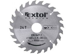 Extol Premium Kotúč pílový s SK plátky, O 160x2,6x30mm, 24T