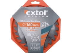 Extol Premium Kotúč pílový s SK plátky, O 160x2,6x30mm, 24T