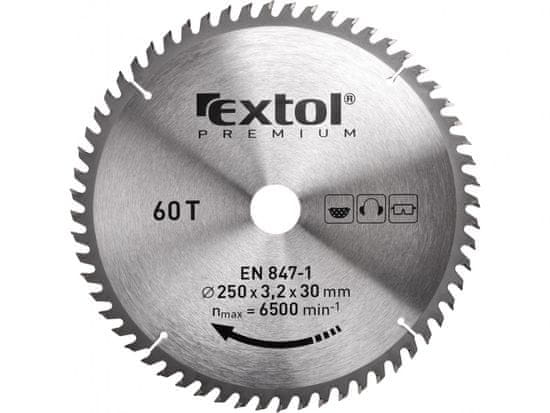 Extol Premium Kotúč pílový s SK plátky, O 250x3,0x30mm, 60T