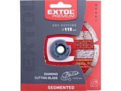 Extol Premium Kotúč diamantový rezný segmentový - suché rezanie, O 115x22,2x2mm