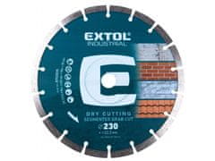 Extol Industrial Kotúč diamantový rezný segmentový Grab Cut, suché rezanie, O 230x22,2x2,8mm