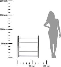 Dekorstyle Botník s 5 policami BROADY strieborný/čierny
