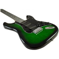 Dimavery ST-203, elektrická gitara, greenburst