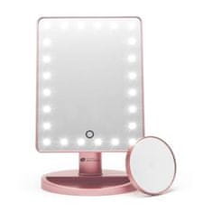 RIO 24 LED TOUCH DIMMABLE COSMETIC MIRROR - Rose gold