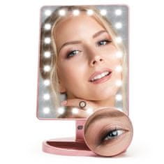 RIO 24 LED TOUCH DIMMABLE COSMETIC MIRROR - Rose gold