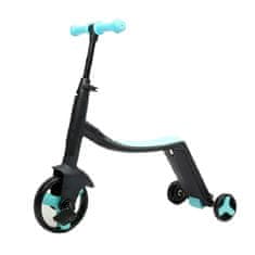 JOJOY® Detská univerzálna trojkolka, bicykel a kolobežka 3 v 1 (modrá farba) | JOORIDE