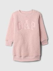 Gap Baby šerpa mikinové šaty s logom 18-24M