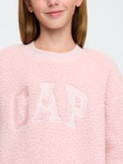 Gap Detské oversize šaty z mikinového materiálu sherpa s logom XS