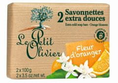 Le Petit Olivier Le Petit Olivier Extra jemné mýdlo - Pomerančový květ, 2x100g