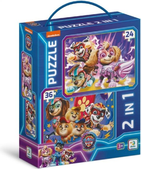 Dodo Toys Puzzle Tlapková patrola: Tlapky zachraňujú svet 2v1 (24 a 36 dielikov)