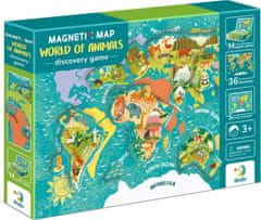 Dodo Toys Magnetická hra - Mapa sveta so zvieratami