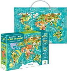 Dodo Toys Magnetická hra - Mapa sveta so zvieratami