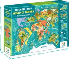 Dodo Toys Magnetická hra - Mapa sveta so zvieratami