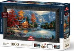 Art puzzle Puzzle s rámom a lepidlom 3v1 Tieň nad riekou 1000 dielikov