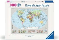 Ravensburger Puzzle Politická mapa sveta 1000 dielikov