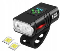 Trizand  23677 Sada LED osvetlenie na bicykel, 4T6, USB, AKU 2 ks