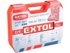 Extol Premium Súprava náradia 55ks, 1/4", 1/2", CrV 121056N1