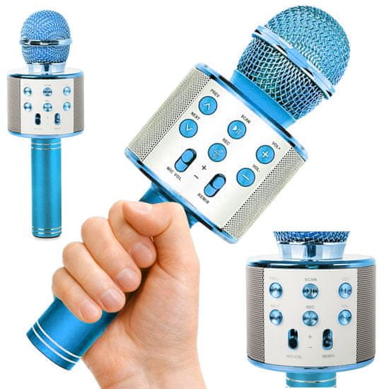 Verk Bluetooth bezdrátový mikrofon karaoke reproduktor hlasový modulátor kulatý