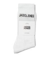 Jack&Jones 5 PACK - pánske ponožky JACREGEN 12266536 White