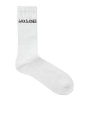 Jack&Jones 5 PACK - pánske ponožky JACREGEN 12266536 White