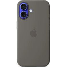 iPhone 16 Silicone Case with MS - Stone Gray