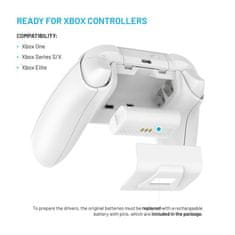 FIXED Dobíjacia stanica pre dva bezdrôtové ovládače Xbox Series S, X a One, biela FIXXB-DCC-WH