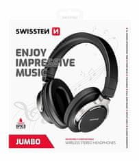 Swissten bluetooth stereo slúchadlá jumbo čierna