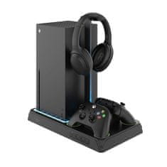 FIXED Multifunkčná stanica pre Xbox Series X a S s odvetrávaním a nabíjaním pre dva ovládače Xbox, čierna FIXXB-MCS-BK