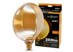 Eco light Dekoratívna LED žiarovka E27 4W 200lm G188 Amber Retro - rada ZERO